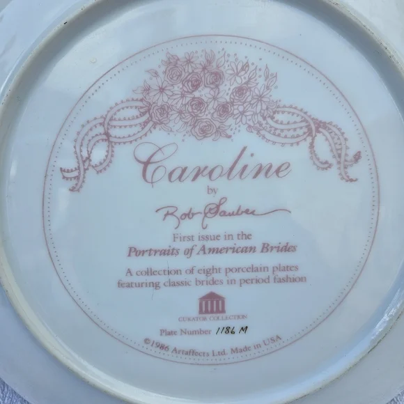 Vintage Decorative Plate with Bride Design - Picture 13 of 16